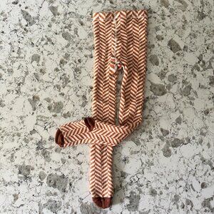 Wildflowers Cinnamon Spice herringbone tights sz S